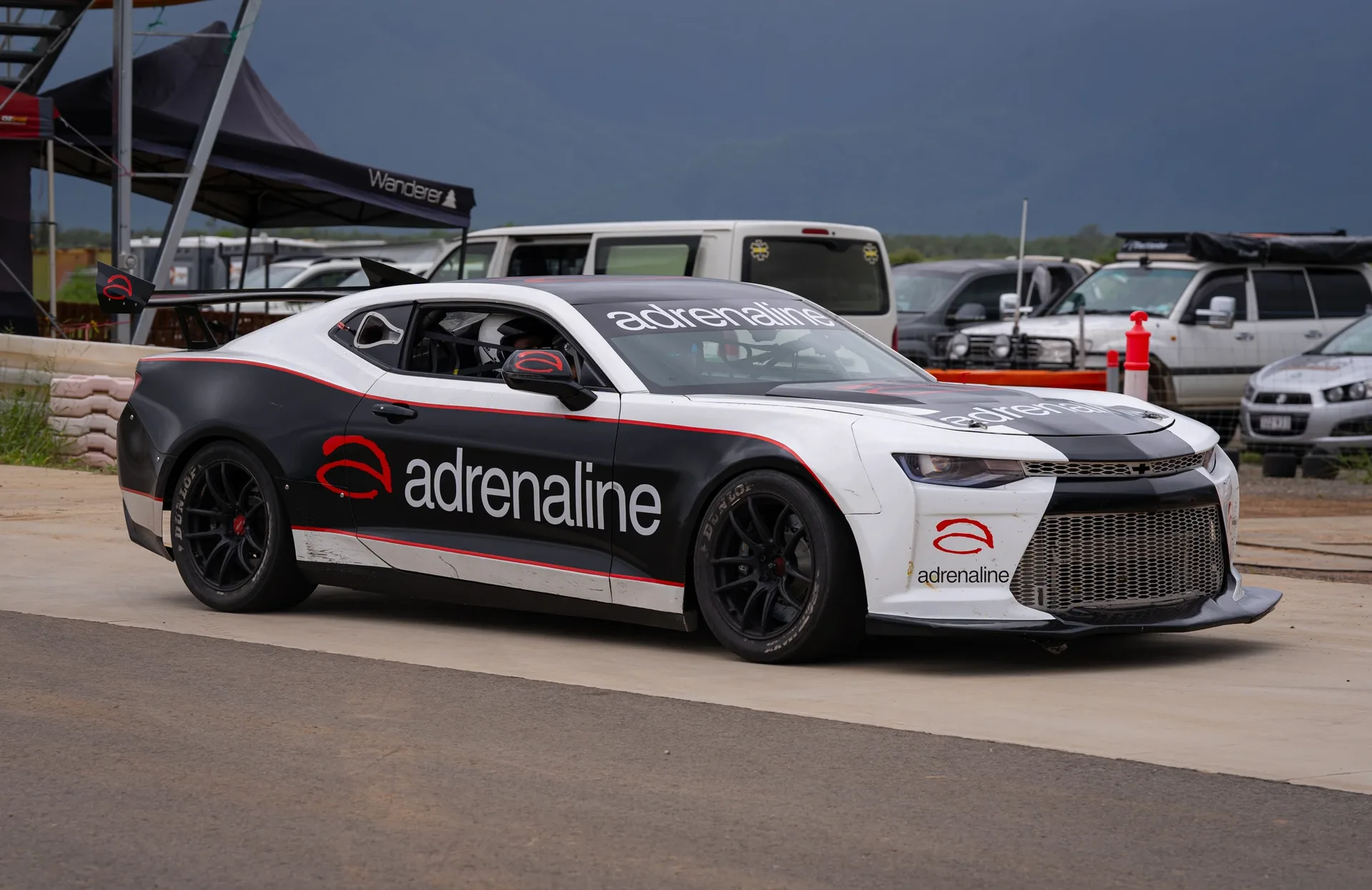RACEX Camaro ready in the pit lane