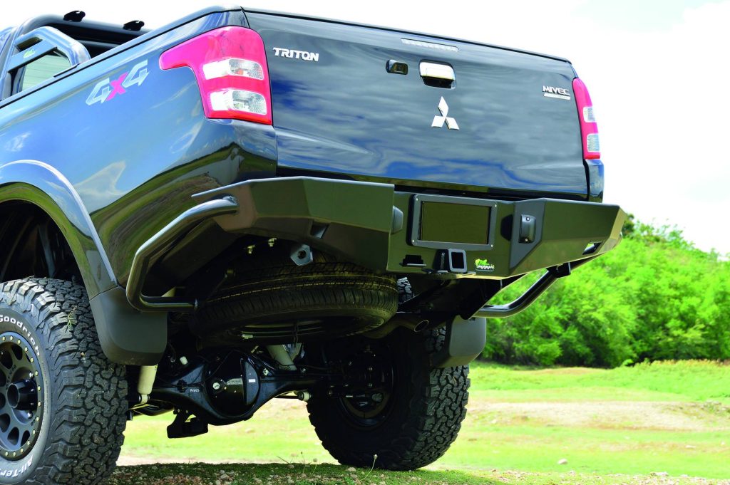 rear protection tow bar by ironman4x4 on mitsubishi