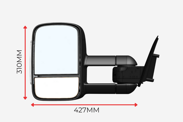 towing mirror non extended