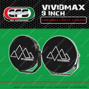 EFS VIVID MAX DRIVING LIGHT COVER 220mm / 9" DRIVING LIGHT LENS BLACK COVER